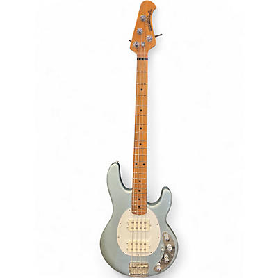 Used Ernie Ball Music Man StingRay Special HH Firemist Silver Electric Bass Guitar