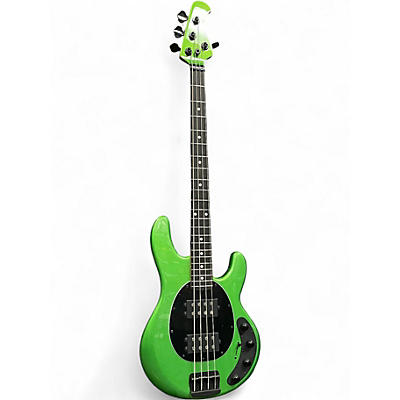 Used Ernie Ball Music Man StingRay Special HH Kiwi Green Electric Bass Guitar