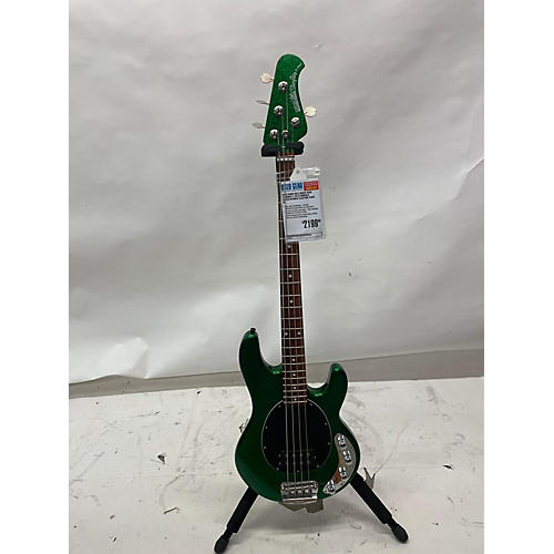 Ernie Ball Music Man Used Ernie Ball Music Man Stingray 3 EQ H Emerald Green Sparkle Electric Bass Guitar Emerald Green Sparkle