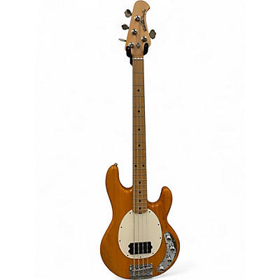 Used Ernie Ball Music Man Stingray 4 String Amber Electric Bass Guitar