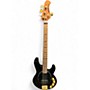 Used Ernie Ball Music Man Stingray 4 String Black and Gold Electric Bass Guitar Black and Gold
