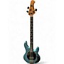 Used Ernie Ball Music Man Stingray 4 String Electron Blue Metallic Electric Bass Guitar Electron Blue Metallic