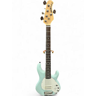 Used Ernie Ball Music Man Stingray 5 H Blue Electric Bass Guitar