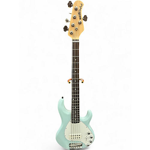 Used Ernie Ball Music Man Stingray 5 H Blue Electric Bass Guitar Blue