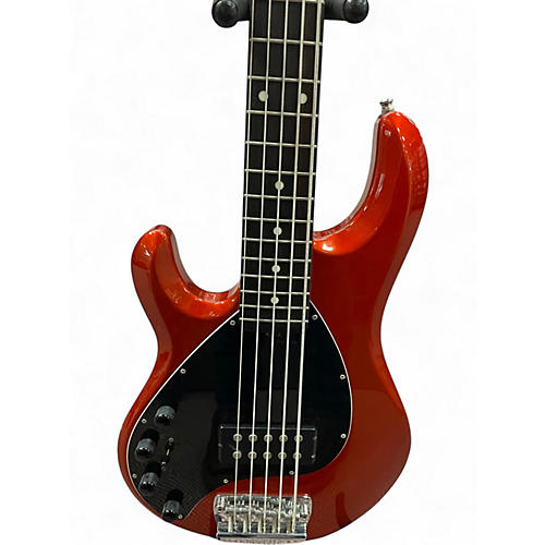 Used Ernie Ball Music Man Stingray 5 H Orange Electric Bass Guitar Orange