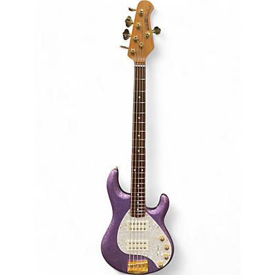 Used Ernie Ball Music Man Stingray 5 H Purple Electric Bass Guitar