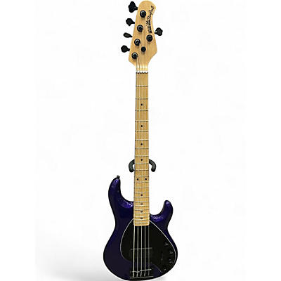 Used Ernie Ball Music Man Stingray 5 H Purple Electric Bass Guitar