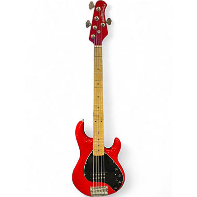 Used Ernie Ball Music Man Stingray 5 H Red Electric Bass Guitar