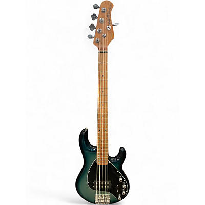 Used Ernie Ball Music Man Stingray 5 H Teal Burst Electric Bass Guitar