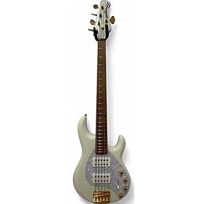 Used Ernie Ball Music Man Stingray 5 String Alpine White Electric Bass Guitar