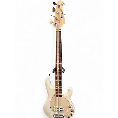 Used Ernie Ball Music Man Stingray 5 String Olympic White Electric Bass Guitar