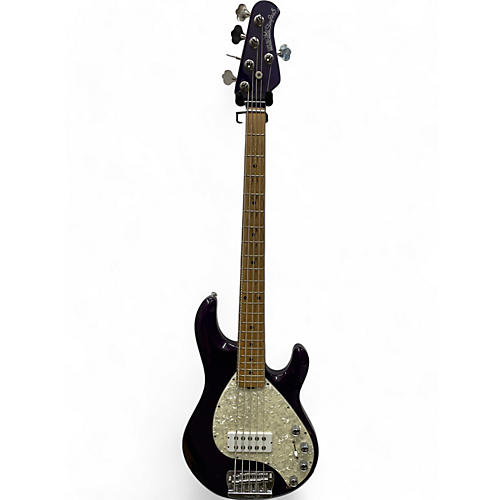 Used Ernie Ball Music Man Stingray 5 String Trans Purple Electric Bass Guitar Trans Purple