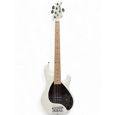 Ernie Ball Music Man Used Ernie Ball Music Man Stingray 5 String White Electric Bass Guitar