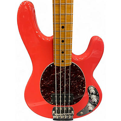 Used Ernie Ball Music Man Stingray H Fiesta Red Electric Bass Guitar