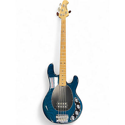 Used Ernie Ball Music Man Stingray H teal Electric Bass Guitar