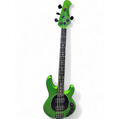 Used Ernie Ball Music Man Stingray HH 4 String Kiwi Green Electric Bass Guitar