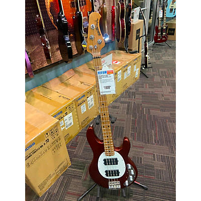 Ernie Ball Music Man Used Ernie Ball Music Man Stingray HH 4 String Metallic Red Electric Bass Guitar