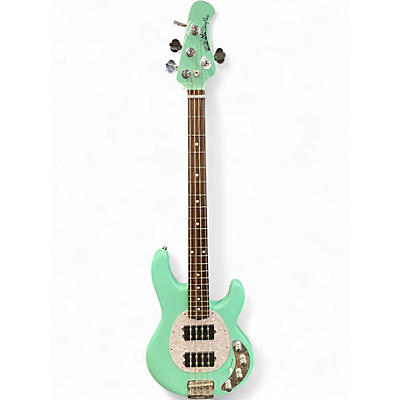 Used Ernie Ball Music Man Stingray HH 4 String Surf Green Electric Bass Guitar
