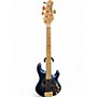 Used Ernie Ball Music Man Stingray HH 5 String Blue Electric Bass Guitar Blue