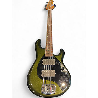 Used Ernie Ball Music Man Stingray HH 5 String Fallout Green Electric Bass Guitar