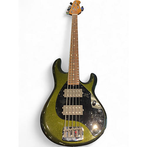 Used Ernie Ball Music Man Stingray HH 5 String Fallout Green Electric Bass Guitar Fallout Green
