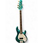Used Ernie Ball Music Man Stingray HH 5 String Ocean Sparkle Electric Bass Guitar Ocean Sparkle