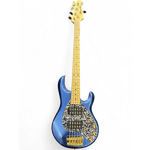 Used Ernie Ball Music Man Stingray HH 5 String Paceur Blue Electric Bass Guitar Paceur Blue