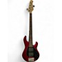Used Ernie Ball Music Man Stingray HH 5 String Trans Red Electric Bass Guitar Trans Red
