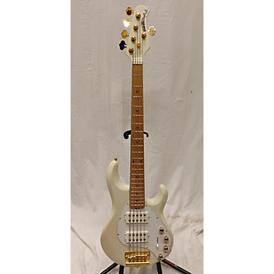 Ernie Ball Music Man Used Ernie Ball Music Man Stingray HH 5 String White/Cream Electric Bass Guitar