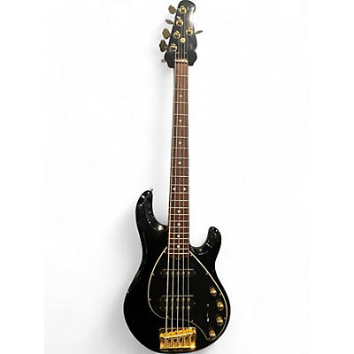 Ernie Ball Music Man Used Ernie Ball Music Man Stingray HS 5 String Black and Gold Electric Bass Guitar