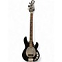 Used Ernie Ball Music Man Stingray SUB Bass BLACK WITH DIAMOND PLATE Electric Bass Guitar BLACK WITH DIAMOND PLATE