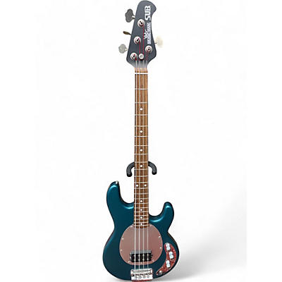 Ernie Ball Music Man Used Ernie Ball Music Man Stingray SUB Bass Sage Green Metallic Electric Bass Guitar