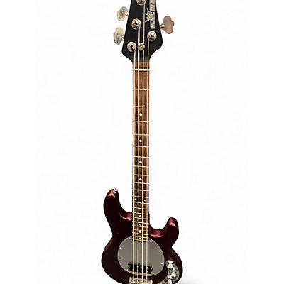 Used Ernie Ball Music Man Stingray SUB Bass TEXTURED RED Electric Bass Guitar