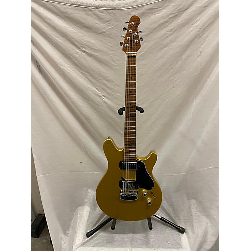 Ernie Ball Music Man Used Ernie Ball Music Man Valentine Metallic Yellow Solid Body Electric Guitar Metallic Yellow