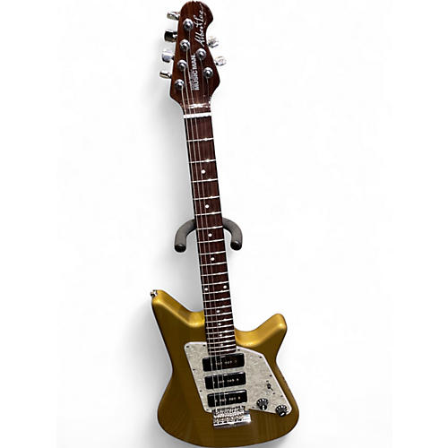 Used Ernie Ball Music Man albert lee mm90 Gold Solid Body Electric Guitar Gold