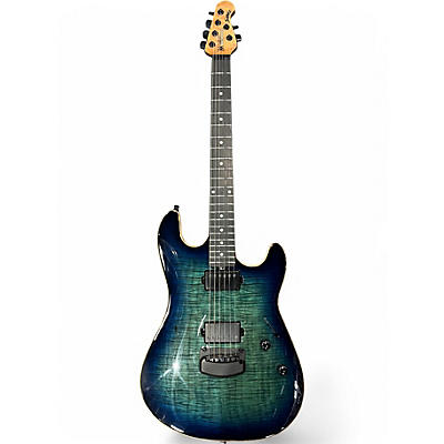 Used Ernie Ball Music Man ball family reserve SABRE Ocean Blue Burst Solid Body Electric Guitar