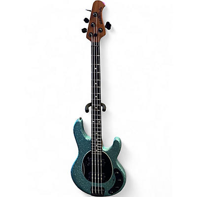 Used Ernie Ball Music Man sting ray special hh aqua sparkle Electric Bass Guitar