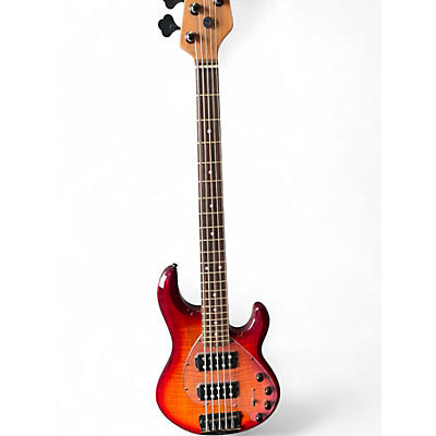Used Ernie Ball Music Man stingray 35 hh 5 string  red sunburst Electric Bass Guitar