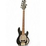 Used Ernie Ball Music Man sub bass 5 Black Electric Bass Guitar Black and Silver Electric Bass Guitar Black and Silver