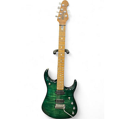 Used Ernie Ball jp15 green flame top Solid Body Electric Guitar
