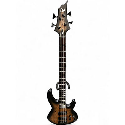 Used Esp Ltd D-4 Black natural burst Electric Bass Guitar