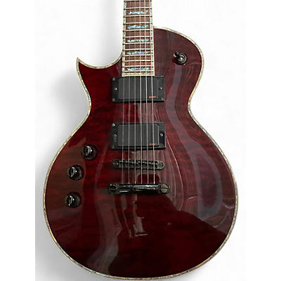 Used Esp Ltd H3-1000 DELUXE LEFTY WHITE Solid Body Electric Guitar