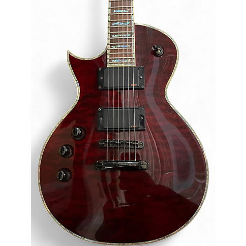 Used Esp Ltd H3-1000 DELUXE LEFTY WHITE Solid Body Electric Guitar WHITE