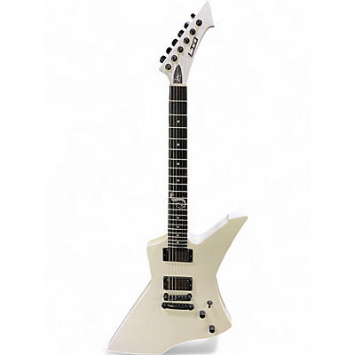 Used Esp Ltd LTD James Hetfield Snakebyte Snow White Solid Body Electric Guitar