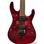 Used Esp Ltd M-100FM Crimson Red Trans Solid Body Electric Guitar Crimson Red Trans