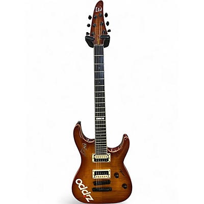 Used Est Ltd H-400 SIGNED BY MAX CAVALERA SUNBURST Solid Body Electric Guitar
