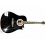 Used Esteban BLACK AND SILVER BLACK Acoustic Electric Guitar BLACK