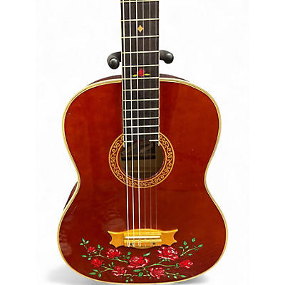 Used Esteban CRYSTAL ROSE 9TH ANNIVERSARY RED Classical Acoustic Electric Guitar