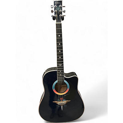 Esteban Used Esteban Celebration Fireworks Limited Edition Blue Sparkle Acoustic Guitar