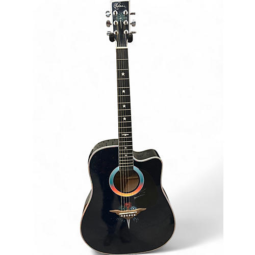 Esteban Used Esteban Celebration Fireworks Limited Edition Blue Sparkle Acoustic Guitar Blue Sparkle